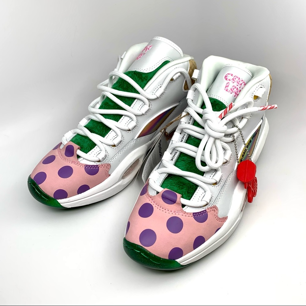 NWT REEBOK MEN'S CANDY LAND QUESTION MID BASKETBALL SHOES SIZE 9 - Picture 10 of 15
